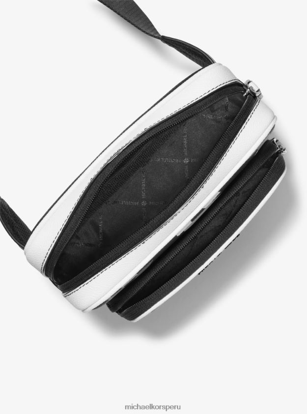 accesorios educacion fisica Michael Kors mujer bolso bandolera cooper con logo gráfico combinación negra 8FX48V804