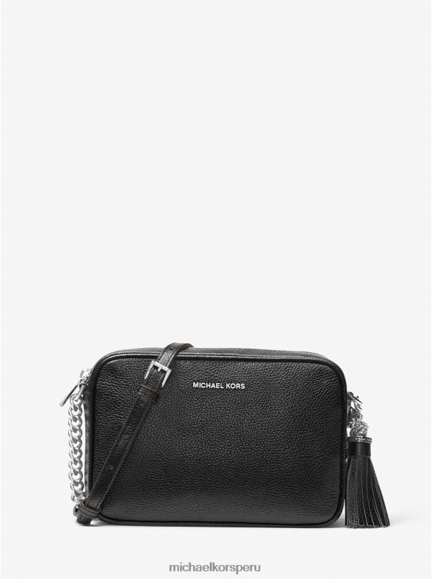 accesorios educacion fisica Michael Kors mujer bolso crossbody ginny de cuero negro 8FX48V643