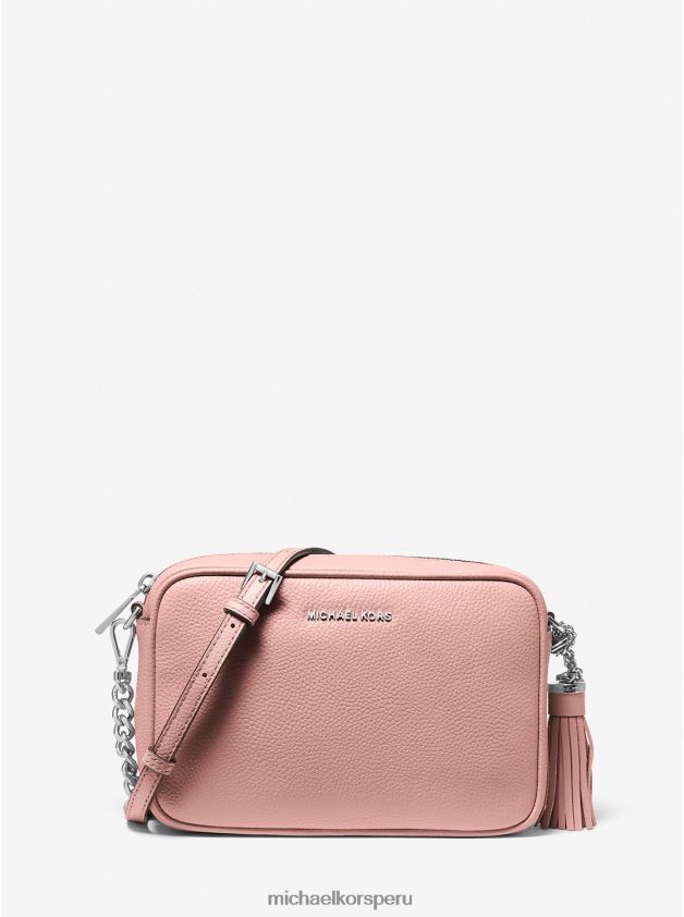 accesorios educacion fisica Michael Kors mujer bolso crossbody ginny de cuero rosa 8FX48V638