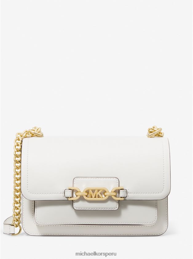 accesorios educacion fisica Michael Kors mujer bolso de hombro grande de piel jaspeado Blanco óptico 8FX48V841