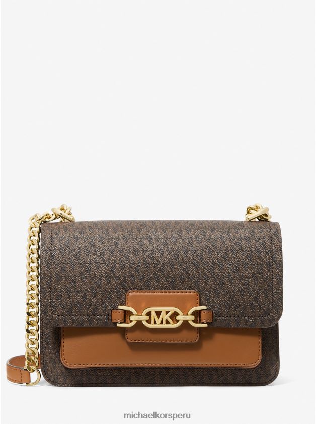 accesorios educacion fisica Michael Kors mujer bolso de hombro jaspeado grande con logo brn/bellota 8FX48V834