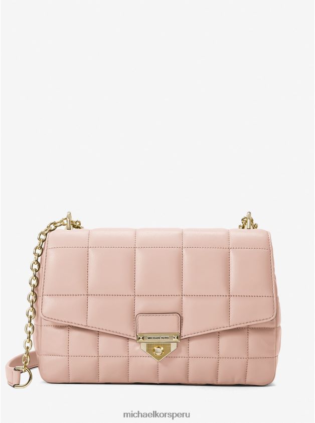 accesorios educacion fisica Michael Kors mujer bolso de hombro soho extragrande de piel acolchada Rosa suave 8FX48V1001