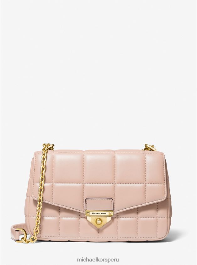 accesorios educacion fisica Michael Kors mujer bolso de hombro soho grande de piel acolchada Rosa suave 8FX48V997