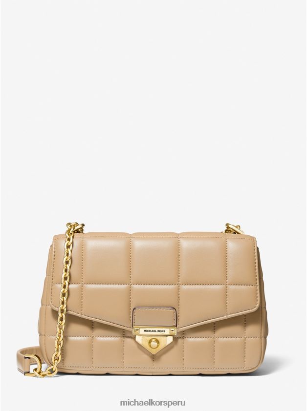 accesorios educacion fisica Michael Kors mujer bolso de hombro soho grande de piel acolchada camello 8FX48V973