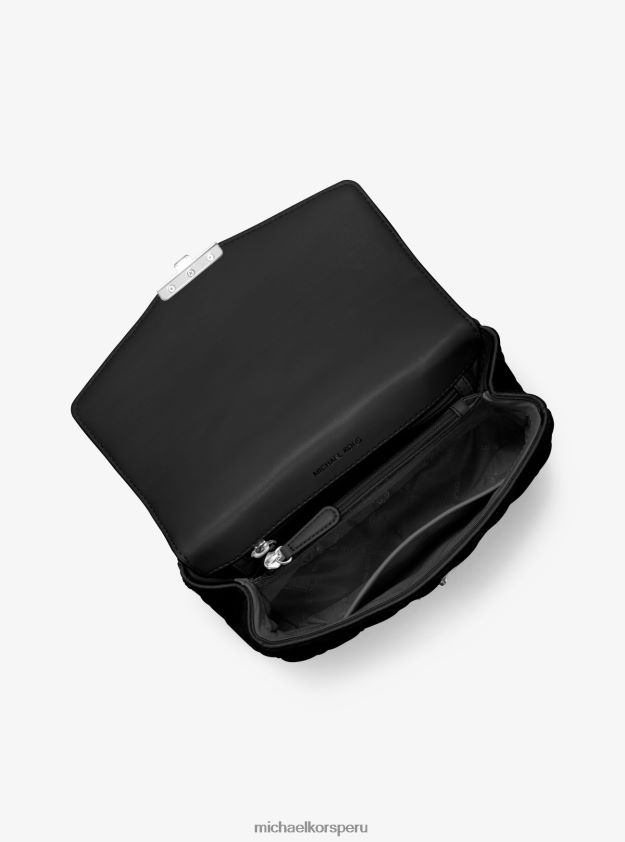 accesorios educacion fisica Michael Kors mujer bolso de hombro soho grande de piel sintética acolchado con tachuelas negro 8FX48V891