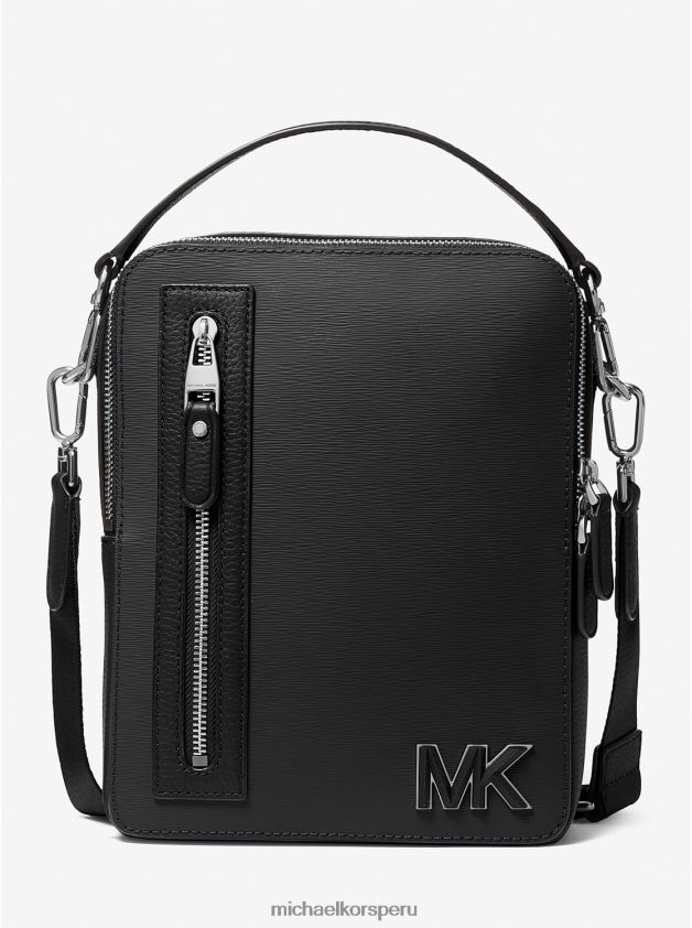 accesorios educacion fisica Michael Kors mujer bolso de vuelo hudson de cuero negro 8FX48V955