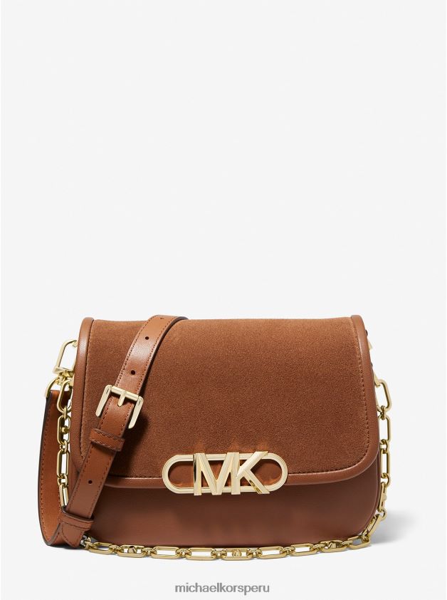 accesorios educacion fisica Michael Kors mujer bolso mensajero parker mediano de gamuza equipaje 8FX48V701