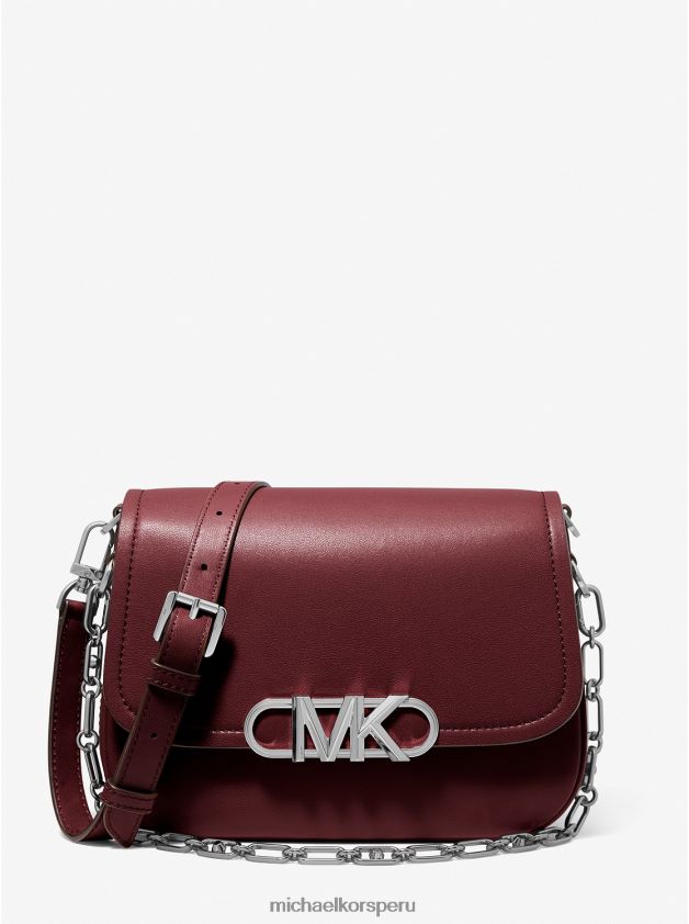 accesorios educacion fisica Michael Kors mujer bolso mensajero parker mediano de piel merlot 8FX48V699