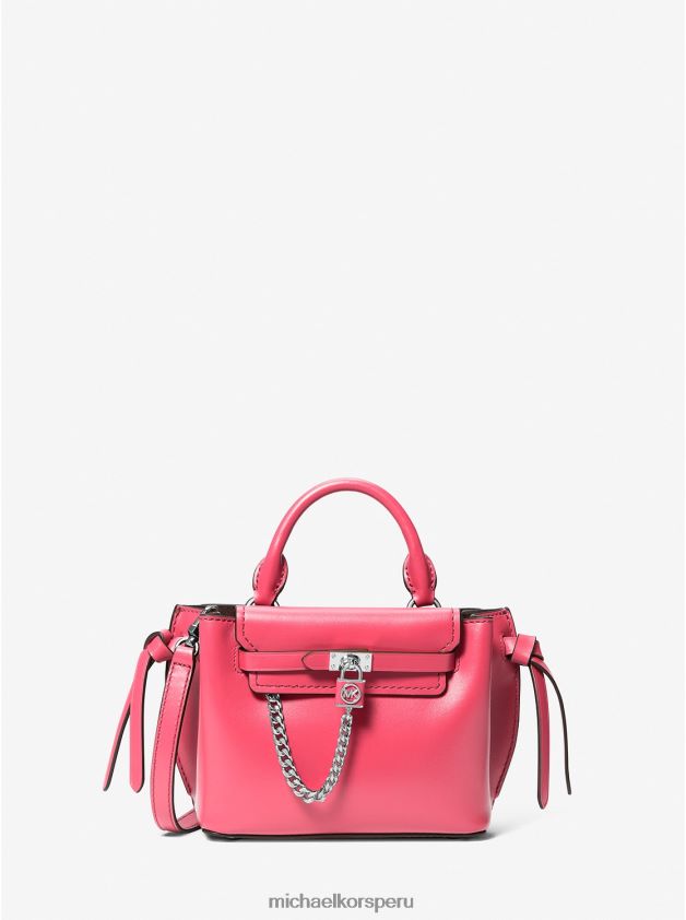 accesorios educacion fisica Michael Kors mujer bolso satchel hamilton Legacy extrapequeño de piel con cinturón geranio 8FX48V650