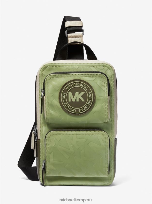accesorios educacion fisica Michael Kors mujer mochila kent de nailon con logo jacquard es sabio 8FX48V791