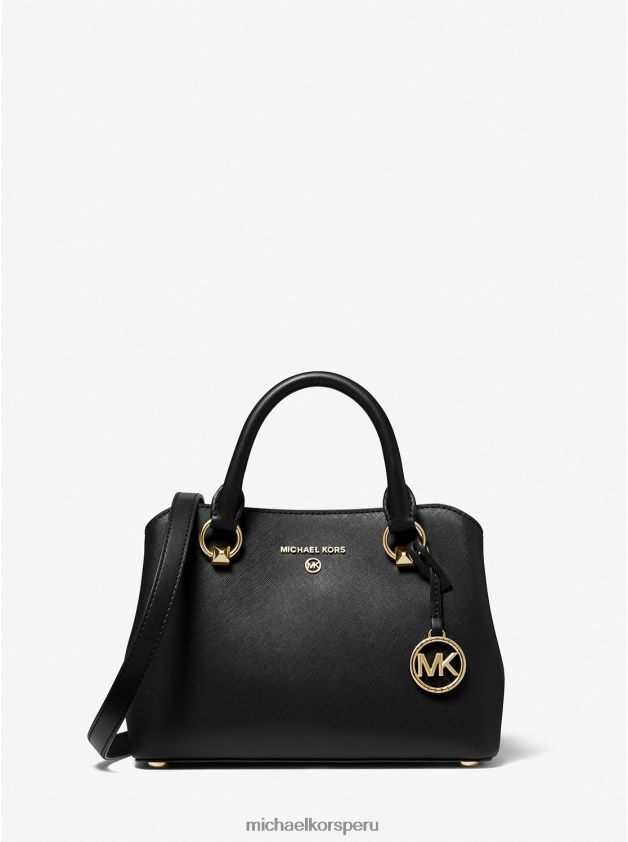 accesorios educacion fisica Michael Kors mujer bolso edith pequeño de piel saffiano negro 8FX48V1462