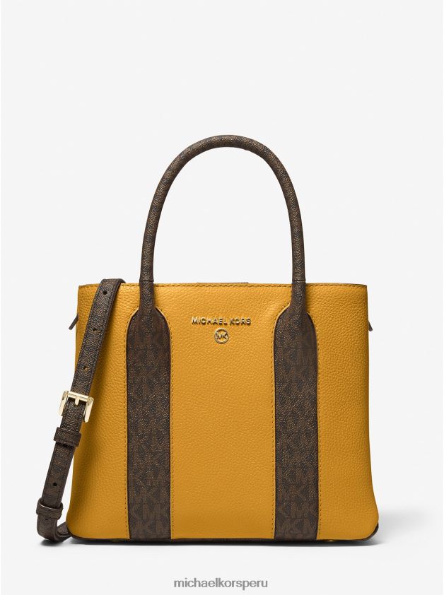 accesorios educacion fisica Michael Kors mujer bolso mensajero austin mediano de piel granulada maravilla 8FX48V1475