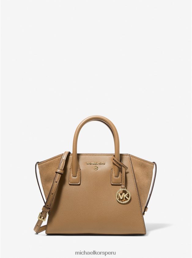 accesorios educacion fisica Michael Kors mujer bolso satchel avril pequeño de piel con cremallera superior cáscara 8FX48V1498