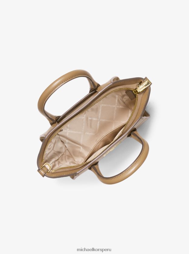 accesorios educacion fisica Michael Kors mujer bolso satchel avril pequeño de piel con cremallera superior cáscara 8FX48V1498