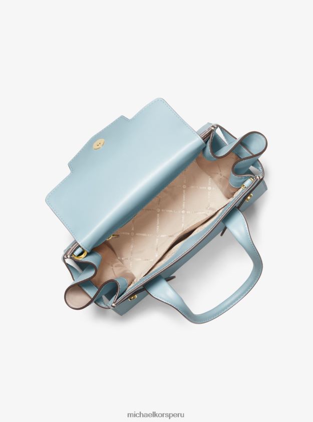 accesorios educacion fisica Michael Kors mujer bolso satchel carmen mediano de piel sintética con cinturón vista azul 8FX48V1458