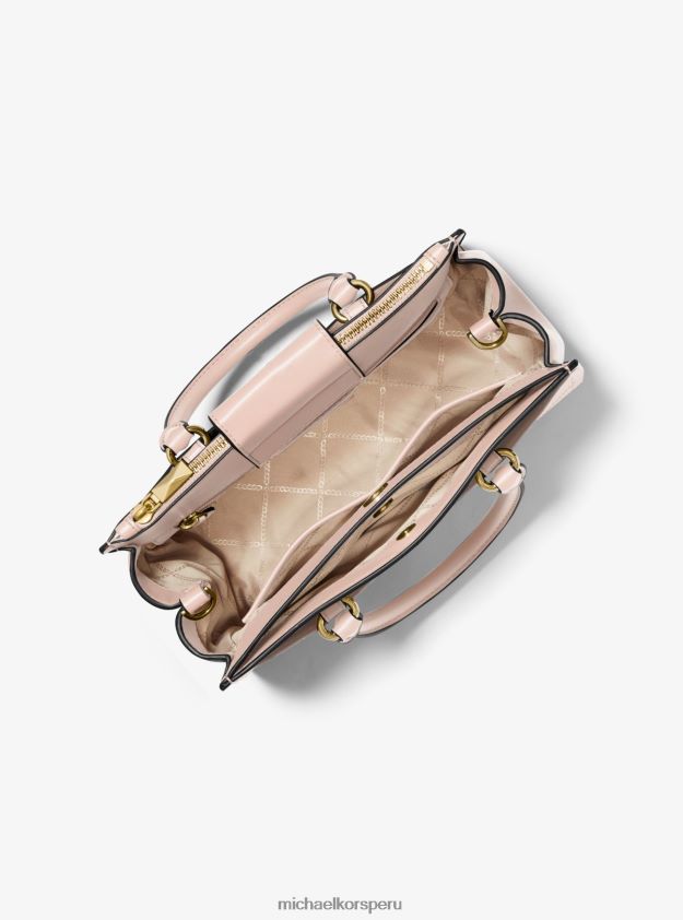accesorios educacion fisica Michael Kors mujer bolso satchel everly mediano de piel saffiano Rosa suave 8FX48V1442