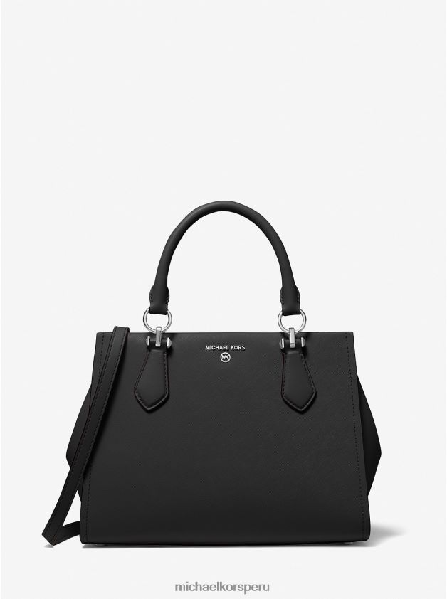 accesorios educacion fisica Michael Kors mujer bolso satchel marilyn mediano de piel saffiano negro 8FX48V1421