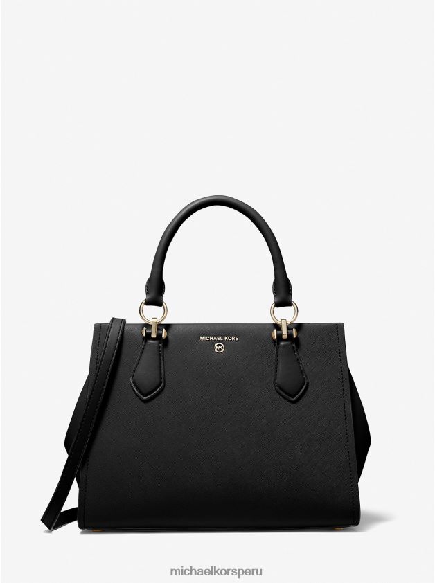 accesorios educacion fisica Michael Kors mujer bolso satchel marilyn mediano de piel saffiano negro 8FX48V1510