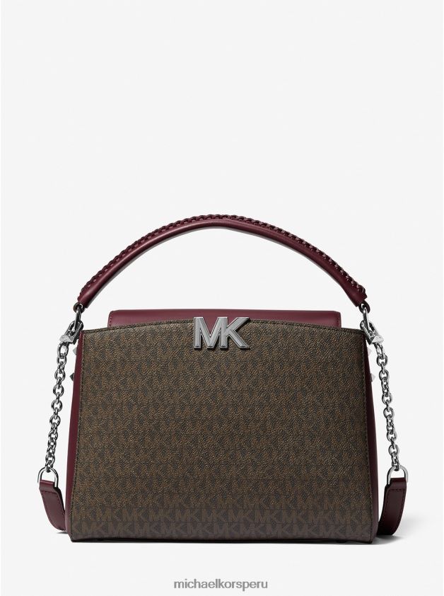 accesorios educacion fisica Michael Kors mujer cartera karlie mediana con logo merlot 8FX48V1486