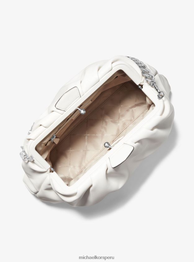 accesorios educacion fisica Michael Kors mujer bolso de mano nola extragrande de piel sintética Blanco óptico 8FX48V1617