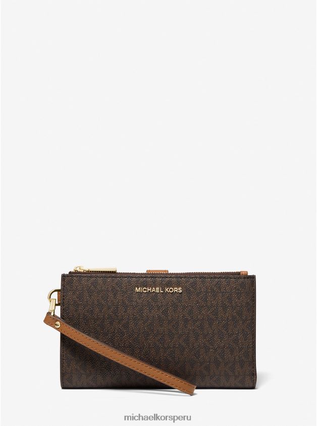 accesorios educacion fisica Michael Kors mujer cartera para smartphone con logo adele marrón 8FX48V1598