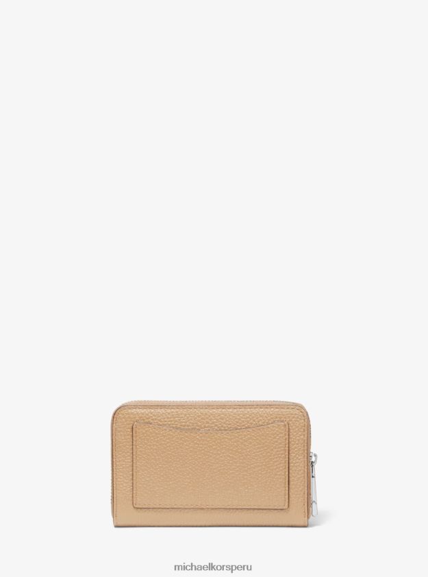 accesorios educacion fisica Michael Kors mujer cartera pequeña de piel granulada camello 8FX48V1626