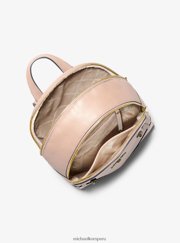 accesorios educacion fisica Michael Kors mujer Mochila Brooklyn mediana de piel granulada Rosa suave 8FX48V1209