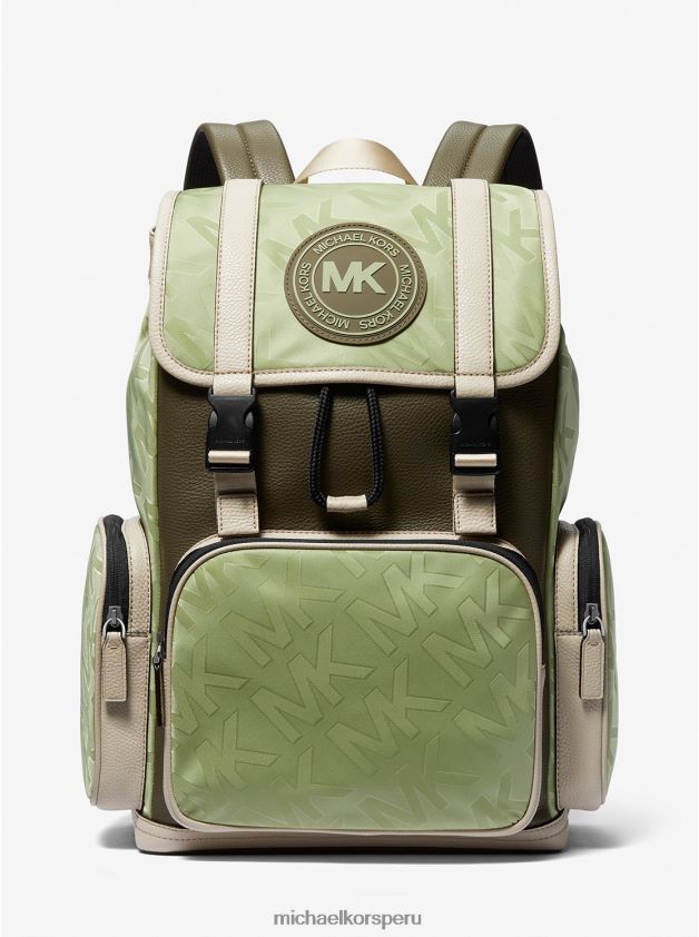 accesorios educacion fisica Michael Kors mujer mochila utilitaria de nailon jacquard con logo Kent es sabio 8FX48V1270
