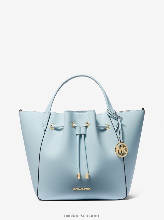 accesorios educacion fisica Michael Kors mujer bolso bombonera Phoebe grande de piel sintética vista azul 8FX48V1130