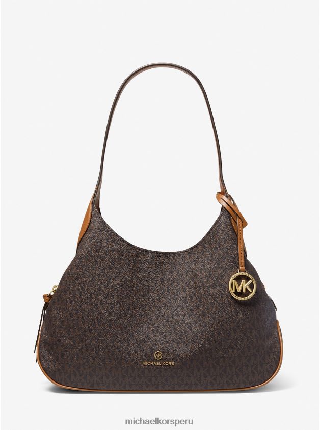 accesorios educacion fisica Michael Kors mujer bolso de hombro Kelsey grande con logo brn/bellota 8FX48V1131