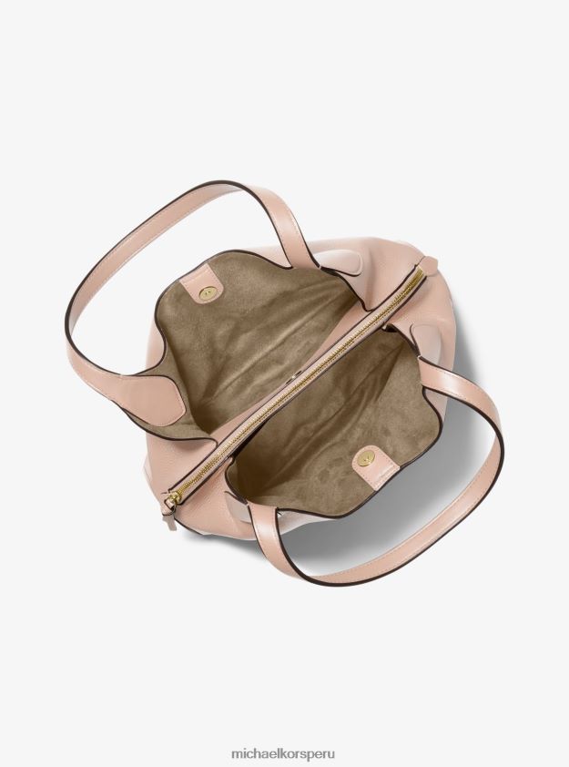 accesorios educacion fisica Michael Kors mujer bolso de hombro Kelsey grande de piel granulada Rosa suave 8FX48V1136