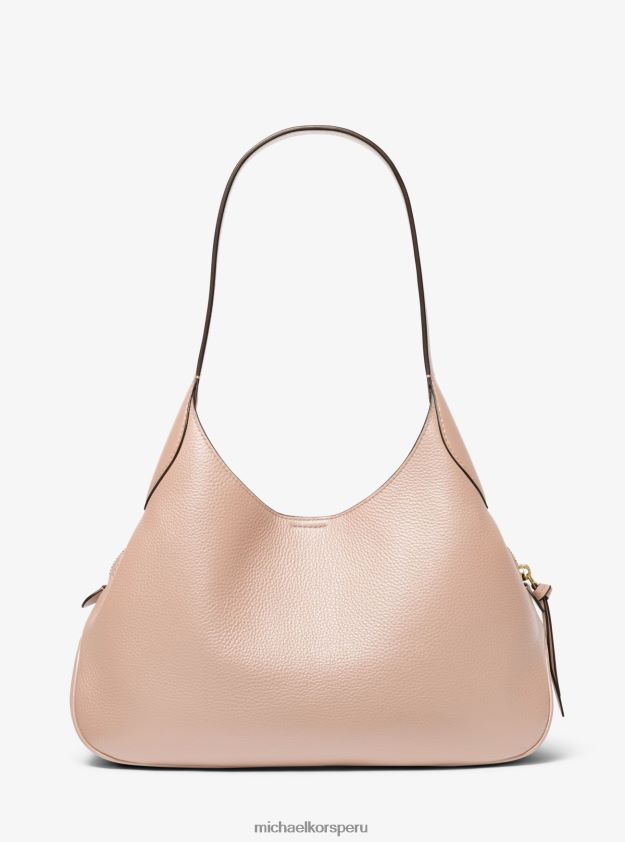 accesorios educacion fisica Michael Kors mujer bolso de hombro Kelsey grande de piel granulada Rosa suave 8FX48V1136