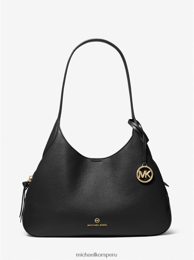 accesorios educacion fisica Michael Kors mujer bolso de hombro Kelsey grande de piel granulada negro 8FX48V1137