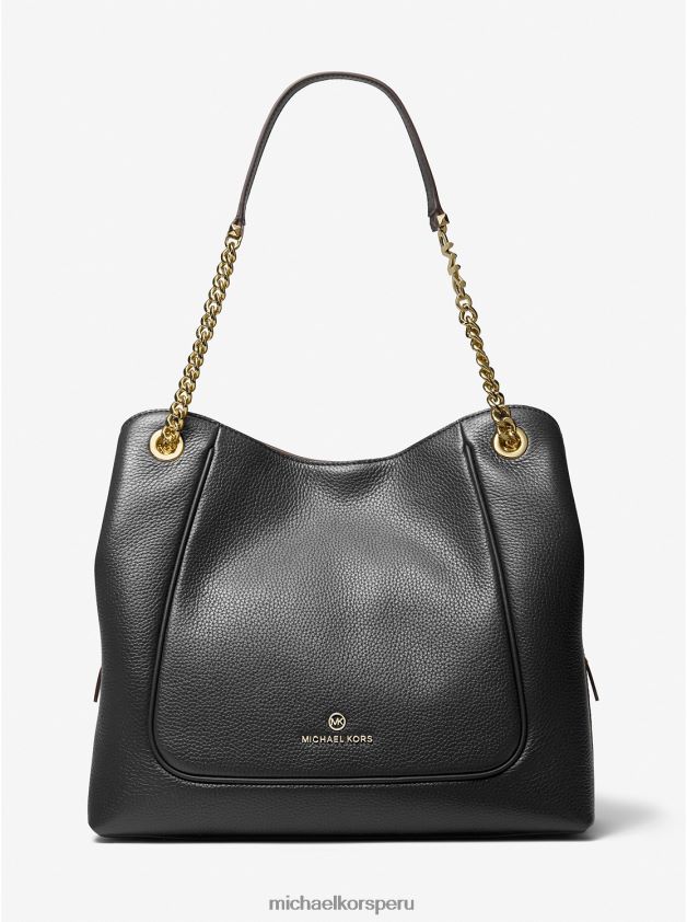 accesorios educacion fisica Michael Kors mujer bolso de hombro piper grande de piel granulada negro 8FX48V1074