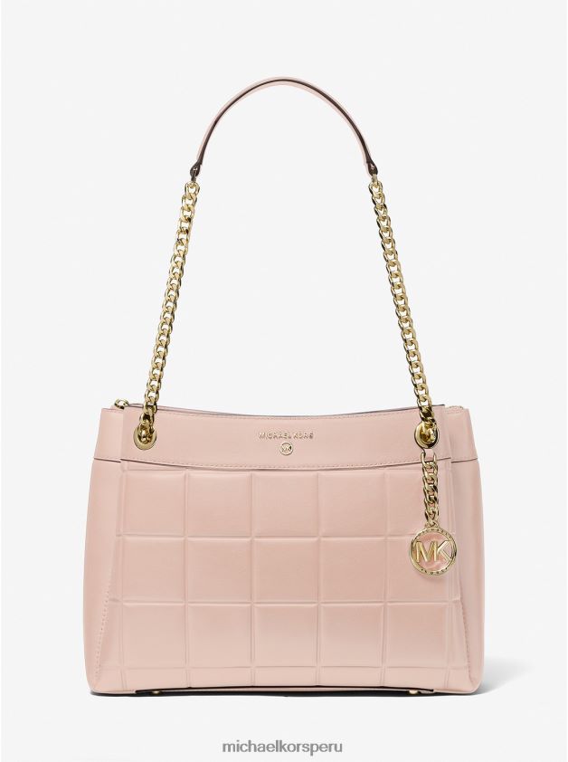 accesorios educacion fisica Michael Kors mujer bolso de hombro susan mediano de piel acolchada Rosa suave 8FX48V1126