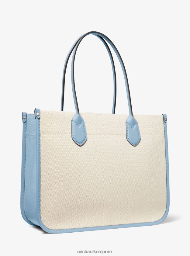 accesorios educacion fisica Michael Kors mujer bolso heidi grande de lona a rayas cambray multicolor 8FX48V1182