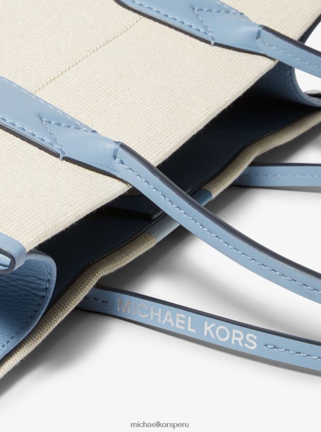 accesorios educacion fisica Michael Kors mujer bolso heidi grande de lona a rayas cambray multicolor 8FX48V1182
