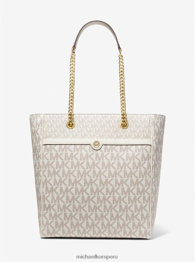 accesorios educacion fisica Michael Kors mujer bolso shopper Blaire grande con logo furgoneta/crema 8FX48V1171