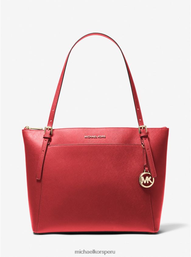 accesorios educacion fisica Michael Kors mujer bolso shopper Voyager grande de piel saffiano fuego 8FX48V1145