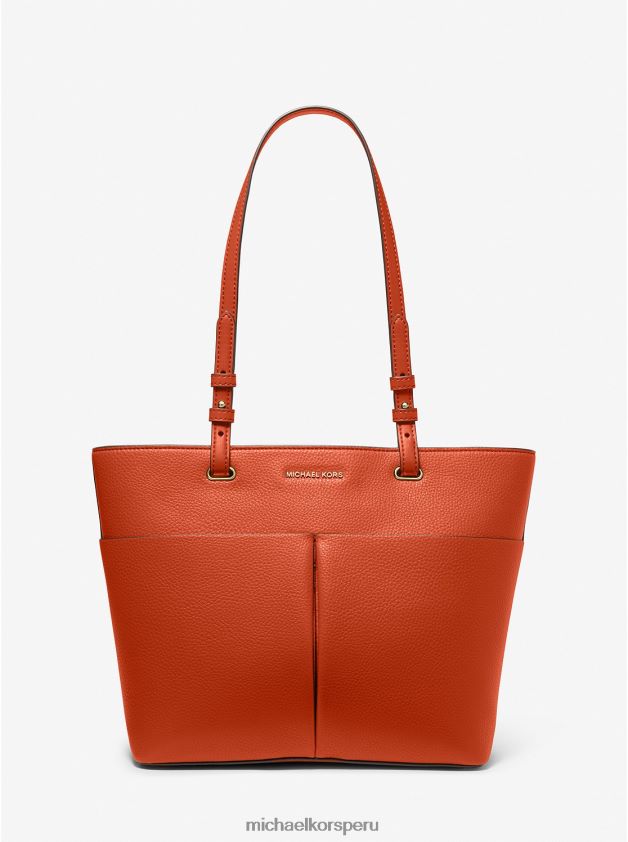accesorios educacion fisica Michael Kors mujer bolso tote Bedford mediano de piel sintética Naranja intenso 8FX48V1172