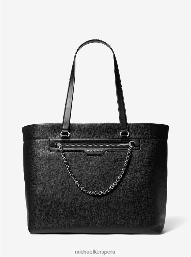 accesorios educacion fisica Michael Kors mujer bolso tote Slater grande de piel granulada negro 8FX48V1079