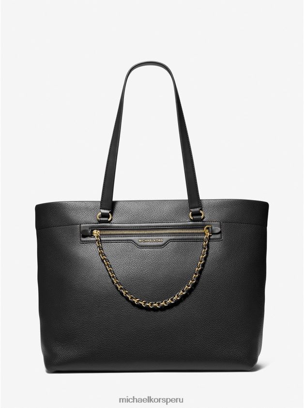 accesorios educacion fisica Michael Kors mujer bolso tote Slater grande de piel granulada negro 8FX48V1082