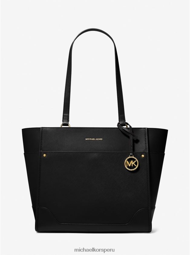 accesorios educacion fisica Michael Kors mujer bolso tote harrison grande de piel negro 8FX48V1095