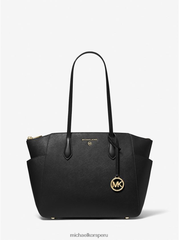 accesorios educacion fisica Michael Kors mujer bolso tote marilyn mediano de piel saffiano negro 8FX48V1053