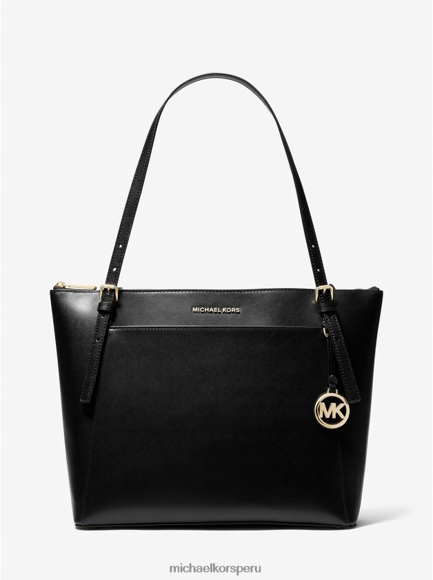 accesorios educacion fisica Michael Kors mujer bolso tote voyager grande de piel negro 8FX48V1147