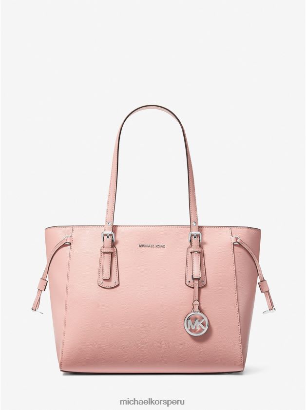 accesorios educacion fisica Michael Kors mujer bolso tote voyager mediano de piel granulada rosa 8FX48V1035