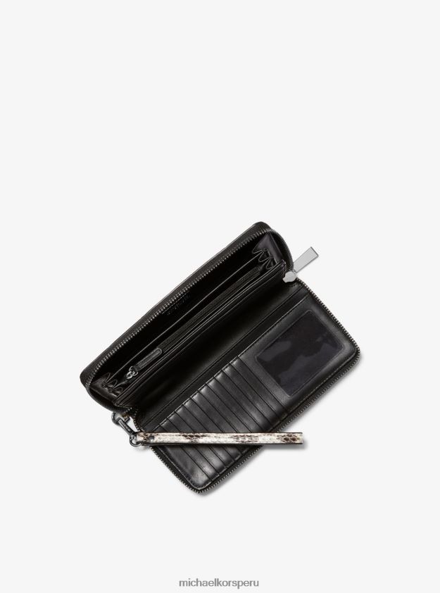 accesorios educacion fisica Michael Kors mujer cartera continental de piel de serpiente natural 8FX48V1701