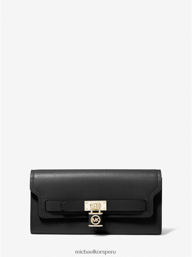 accesorios educacion fisica Michael Kors mujer cartera hamilton Legacy grande de piel negro 8FX48V1697