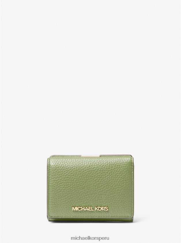 accesorios educacion fisica Michael Kors mujer cartera triple jet set travel mediana de piel granulada sabio ligero 8FX48V1682