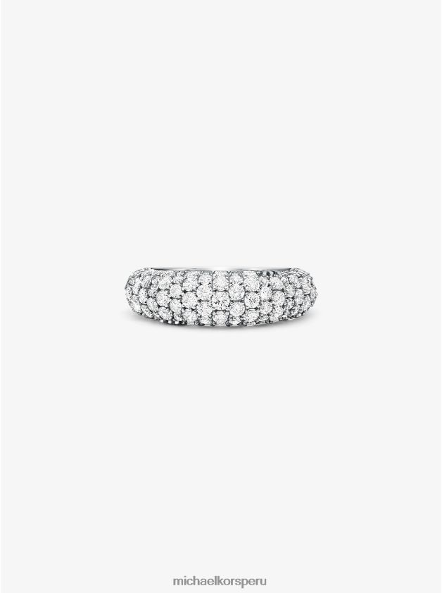 joyas educacion fisica Michael Kors mujer anillo pavé de plata de primera ley con baño de metales preciosos plata 8FX48V2550